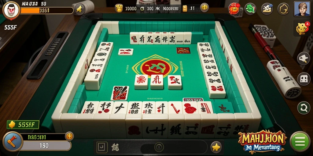 Tampilan gameplay Mahjong yang menakjubkan dari 555F.