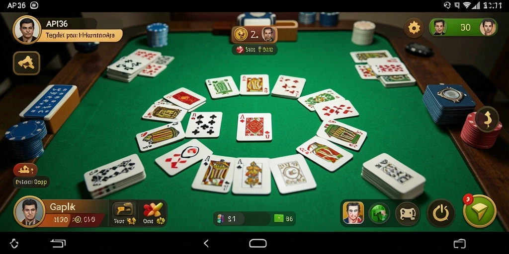 Tangkapan layar dari gameplay Gaple yang seru dan mengasyikkan di API36.