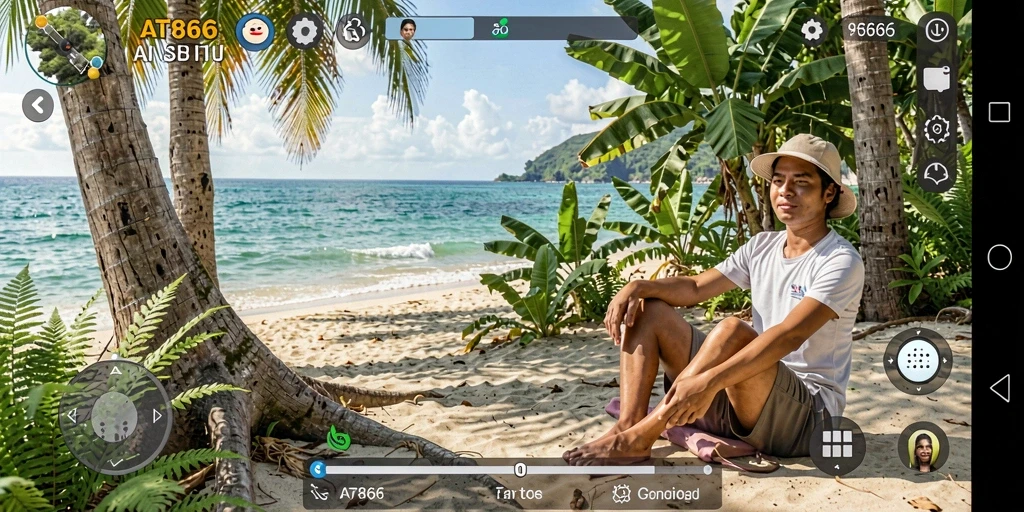 Screenshot utama AT866 menampilkan gameplay seru dan warna-warni.
