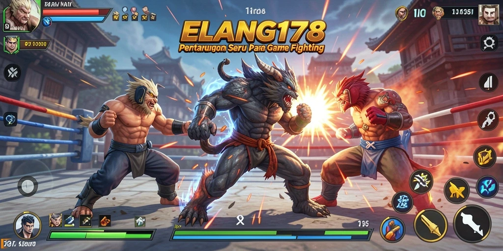 Screenshot utama ELANG178 menampilkan aksi pertarungan mendebarkan.
