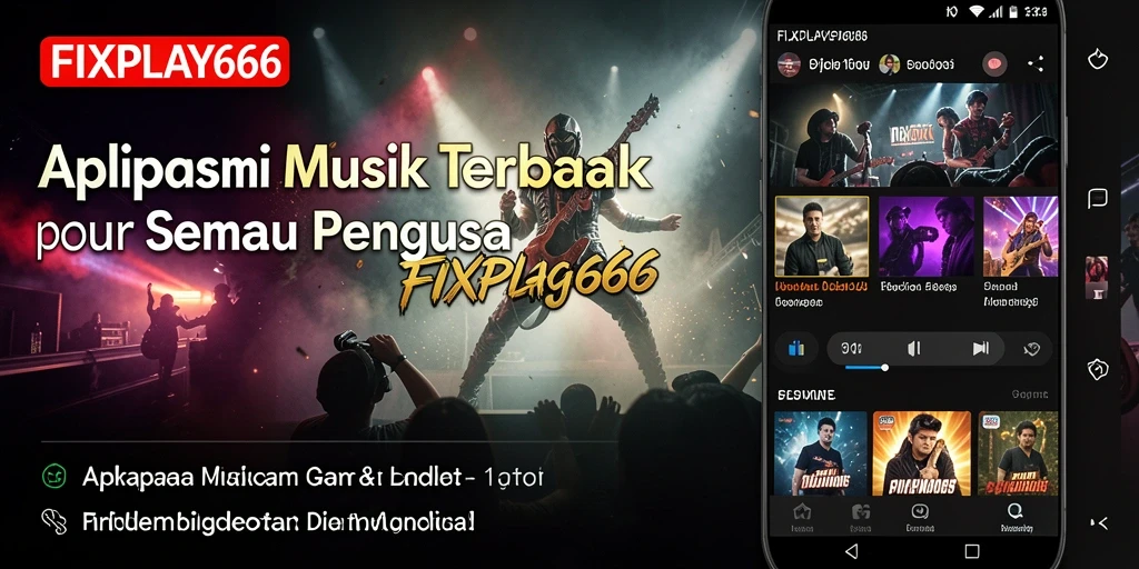 Tampilan antar muka FIXPLAY666 yang menarik saat memutar musik.