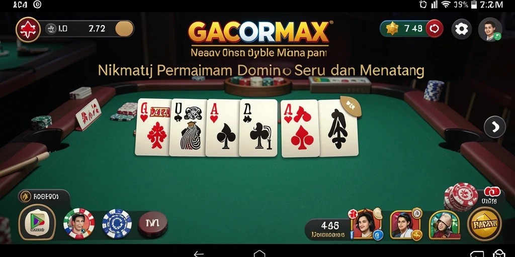 Tampilan gameplay seru di GACORMAX dengan domino.