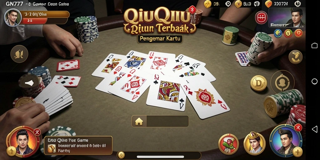 Screenshot gameplay GN777 yang menampilkan serunya bermain QiuQiu.
