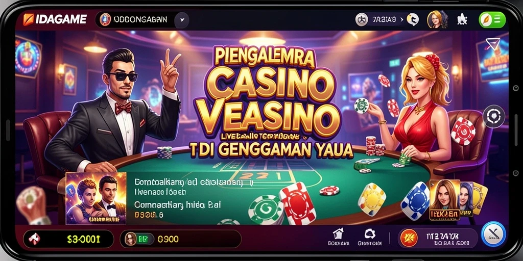 Tampilan gameplay Live Casino IDAGAME yang seru dan interaktif.