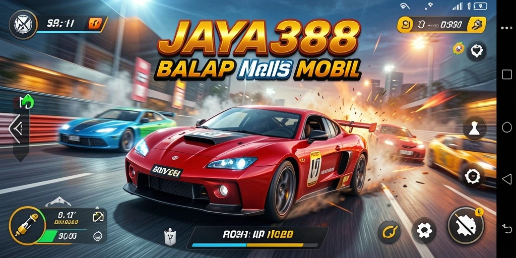 Tampilan gameplay balap mobil yang seru di JAYA388.