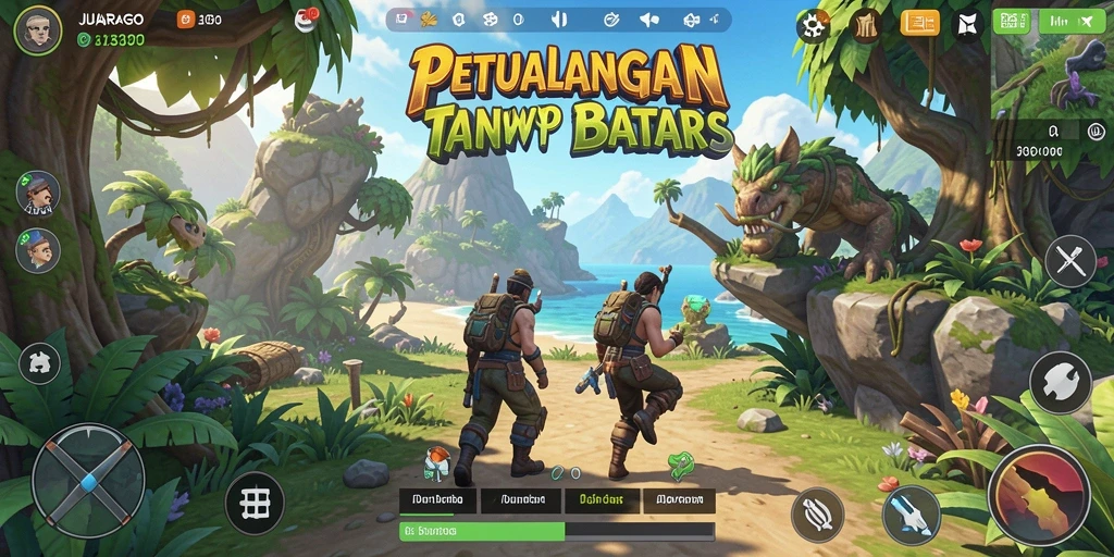 Tangkapan layar JUARAGO menampilkan petualangan epik di dunia terbuka.