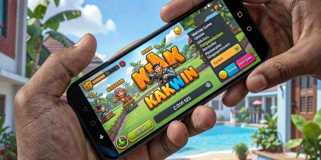 Tampilan screenshot KAKWIN yang menunjukkan serunya gameplay idle.