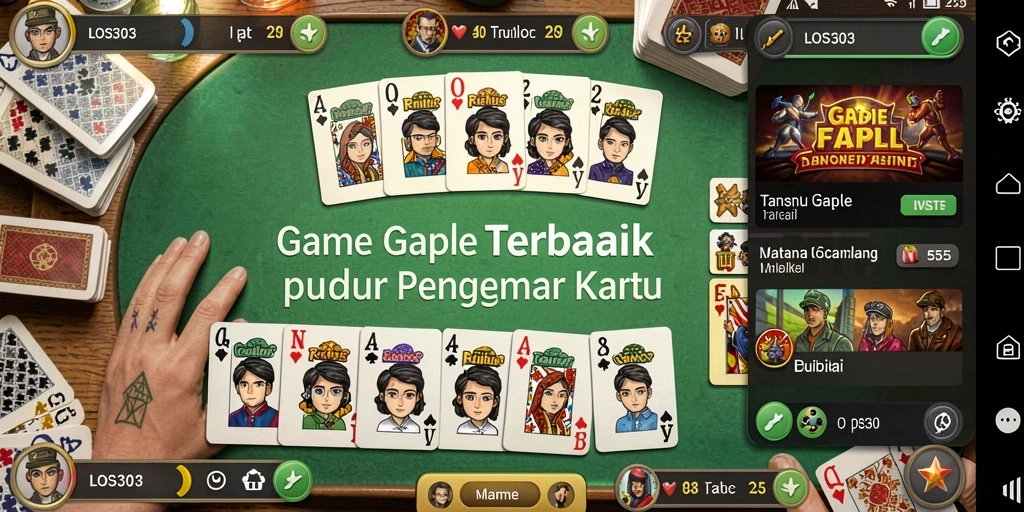 Screenshot gameplay menunjukkan momen seru bermain Gaple.