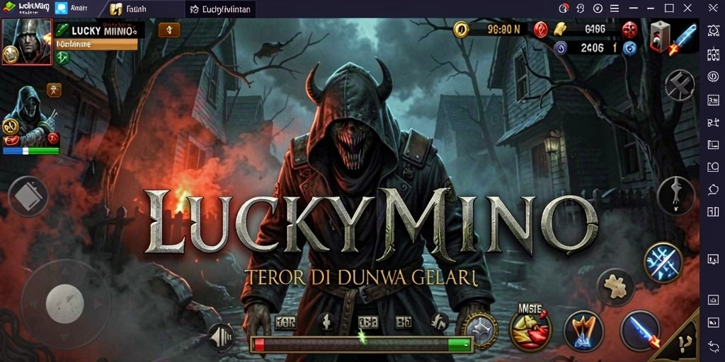 Gameplay LUCKYMINO yang menegangkan dan penuh misteri.