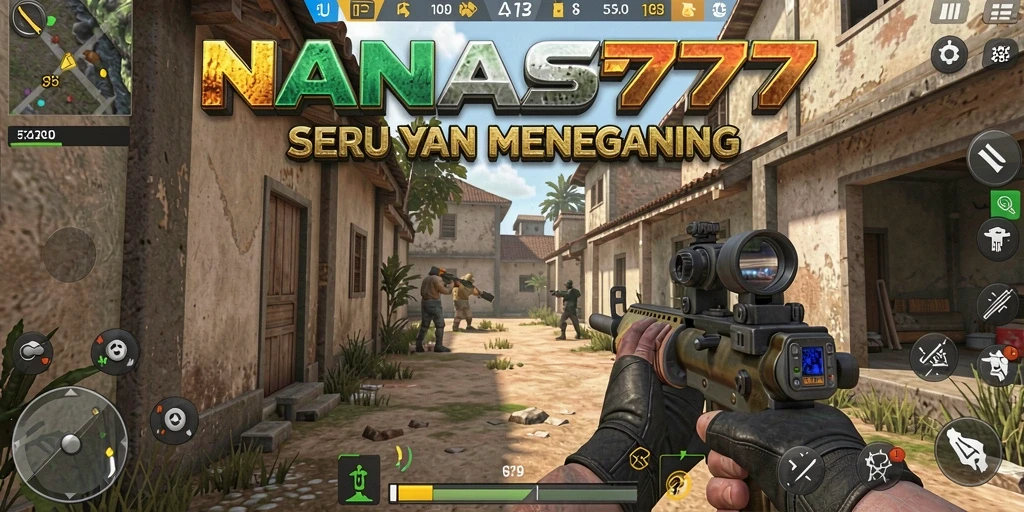 Screenshot gameplay NANAS777 yang menunjukkan pertempuran seru di medan perang.