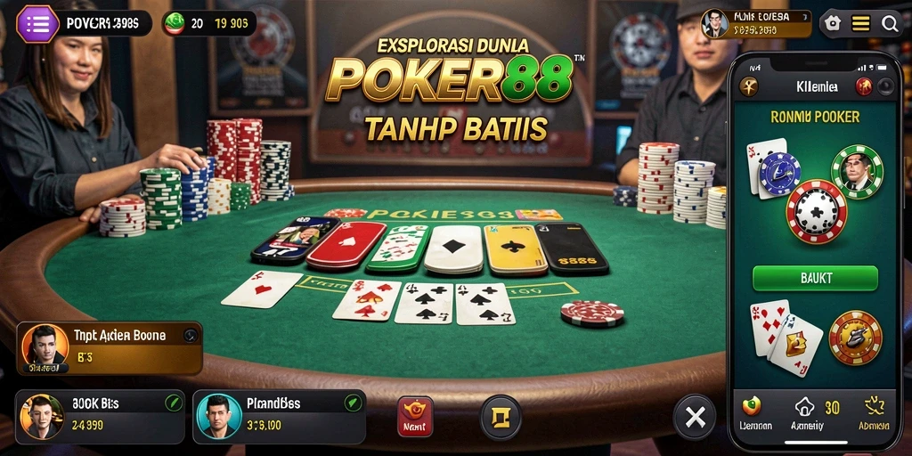 Screenshot gameplay POKER88 menampilkan momen seru permainan poker di dunia terbuka.