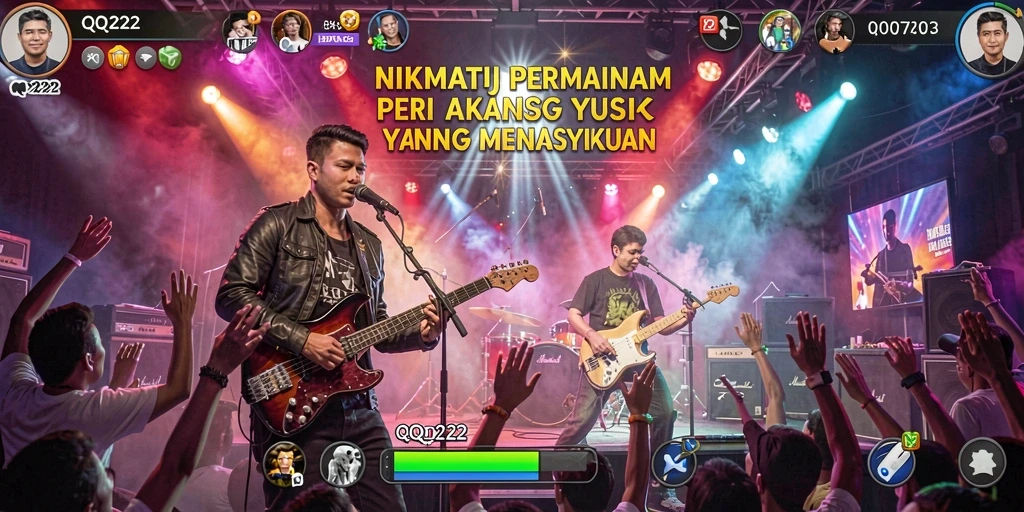 Tampilan screenshot gameplay QQ222 yang menampilkan keseruan bermain musik.