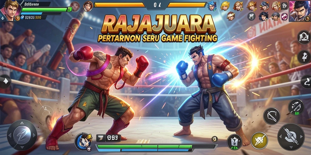 Tampilan gameplay seru dan aksi pertarungan di RAJAJUARA.