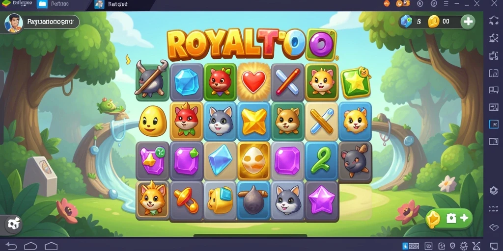 Tampilan gameplay ROYALTOTO yang penuh warna dan seru.