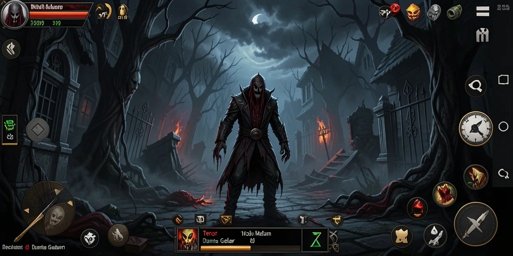 Tangkapan layar utama RP99 menampilkan suasana mencekam dan gameplay yang mendebarkan.