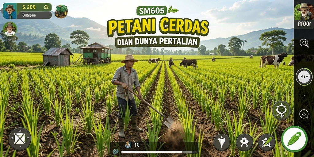 Gameplay menarik dalam dunia pertanian SM605 yang memukau.