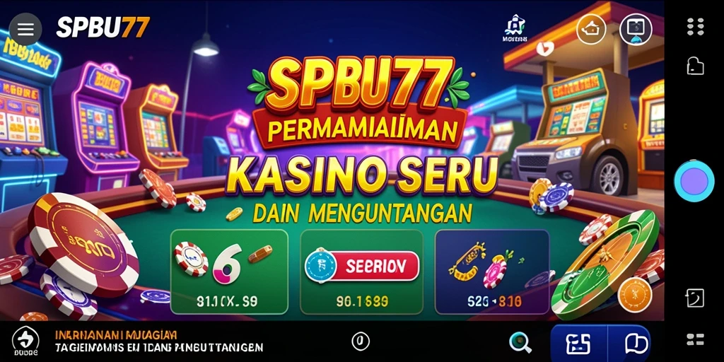 Tampilan gameplay Kasino yang mengasyikkan dan penuh warna.