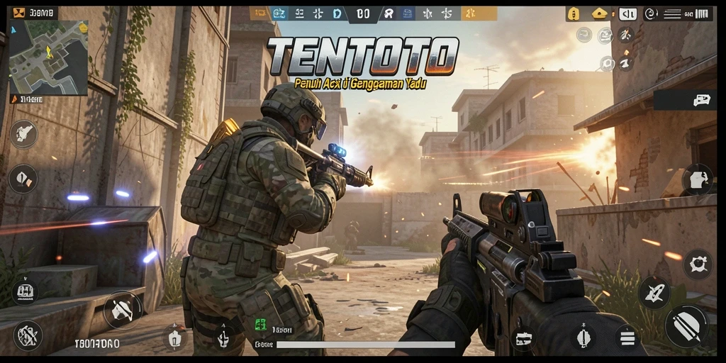 Tangkapan layar gameplay TENTOTO yang menegangkan dan dinamis.