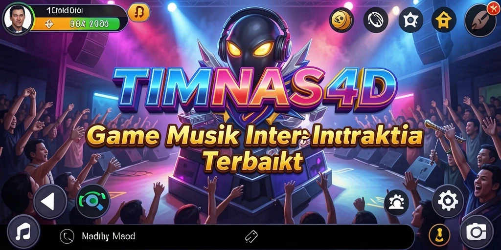 Tampilan gameplay TIMNAS4D saat bermain musik secara interaktif.