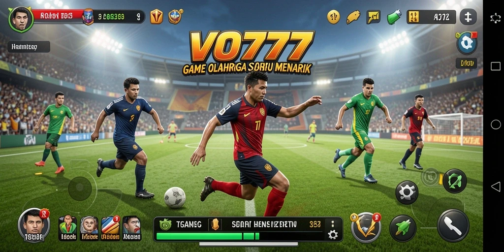 Tampilan gameplay VO777 yang mendebarkan di lapangan olahraga.